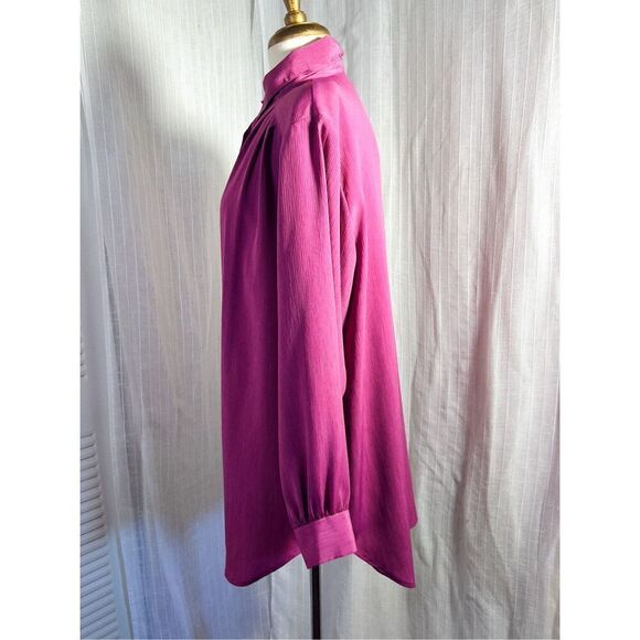 Vintage Maggie Sweet Button-Down Purple Blouse - Size M - Picture 2 of 4